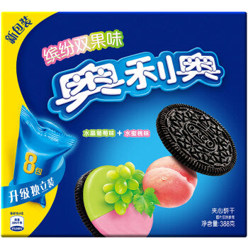 奥利奥缤纷双果味夹心饼干水晶葡萄+水蜜桃味97g