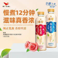 统一玫瑰味牛乳茶500ml