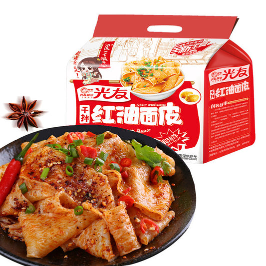 光友红油面皮袋装-酸辣味100g整箱20袋