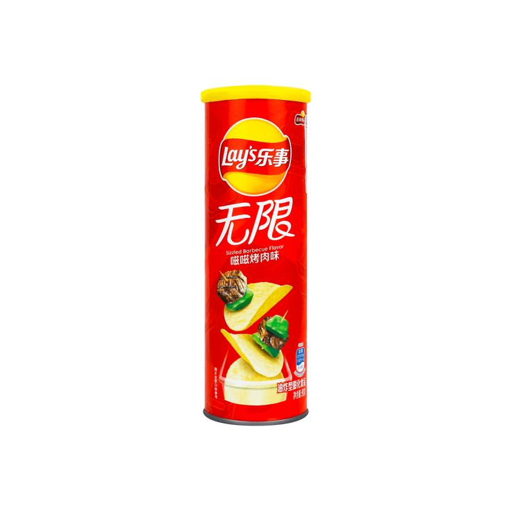 乐事无限滋滋烤肉薯片罐装90g