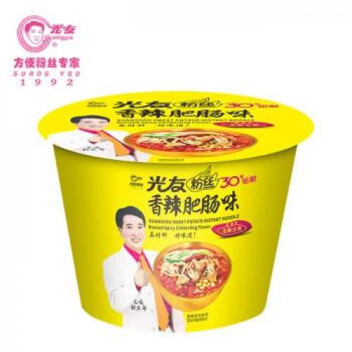 光友粉丝碗装香辣肥肠味105g整箱12个